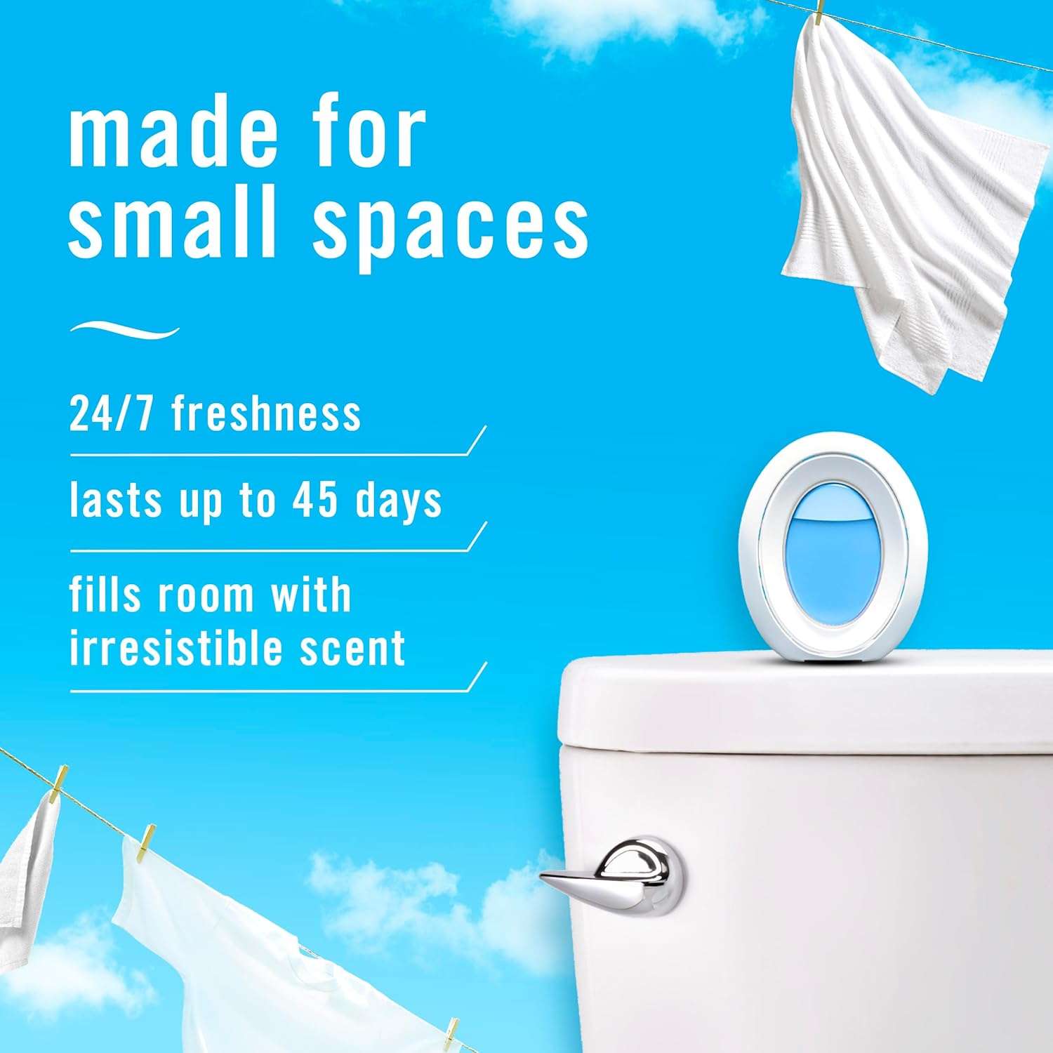 Febreze Small Spaces Air Freshener Linen & Sky, 4ct, 30ml