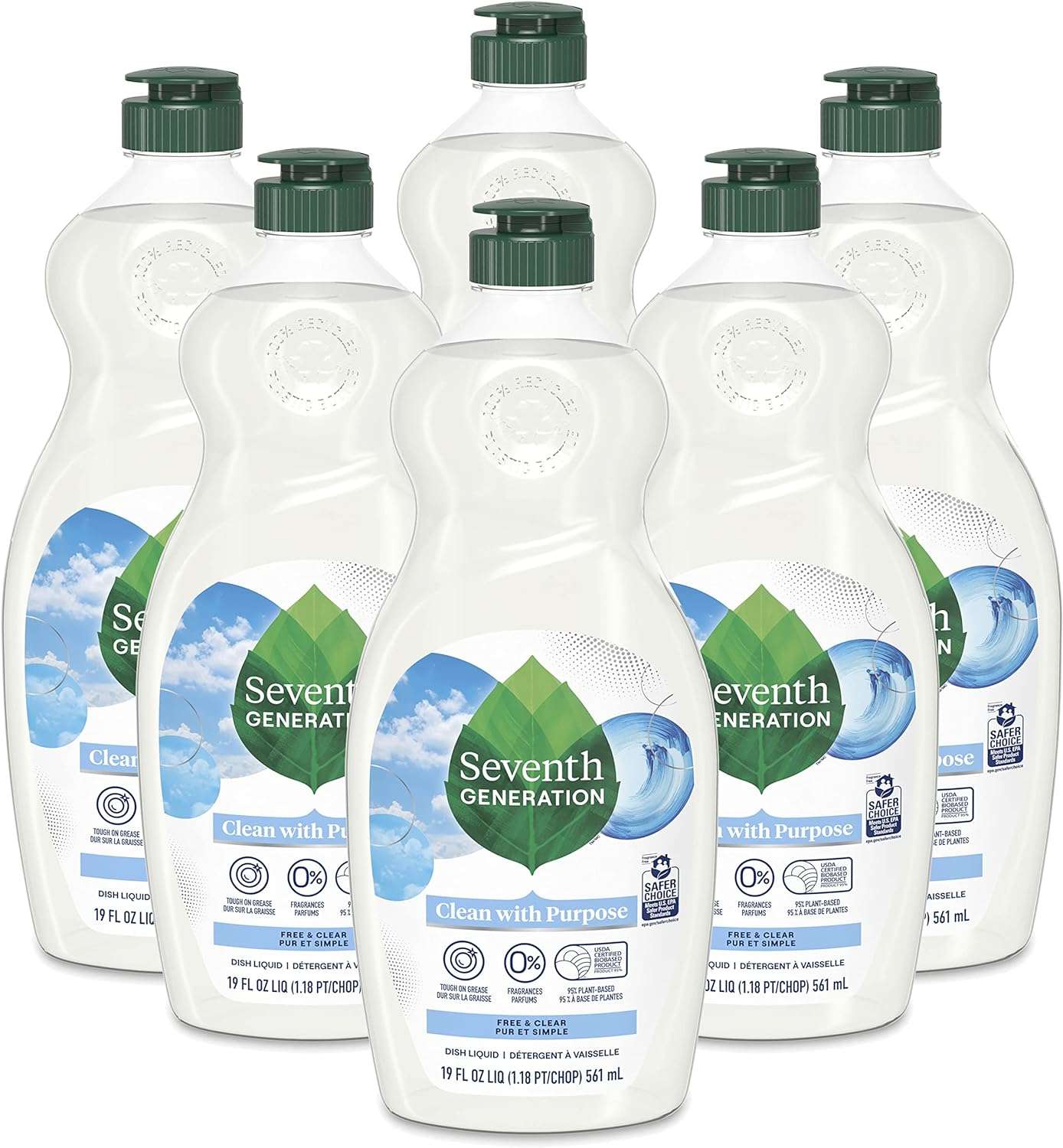 Seventh Generation Dish Liquid Soap (Pack of 6)